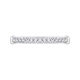 Shah Luxury 14K White Gold Round Diamond Wedding Band photo
