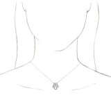 14K White 1/4 CTW Diamond Art Deco 18 Necklace photo 3