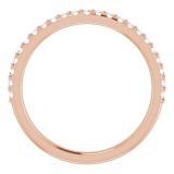 14K Rose 1/5 CTW Diamond Band for 8x6 mm Oval Ring photo 2
