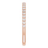 14K Rose 1/5 CTW Diamond Band for 8x6 mm Oval Ring photo 4