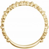 14K Yellow Stackable Bead Ring photo 2
