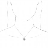 14K White .025 CTW Diamond Lotus 16-18 Necklace photo 3