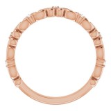 14K Rose .04 CTW Diamond Anniversary Band photo 2
