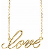 14K Yellow Love 16.5 Necklace photo