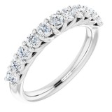 14K White 5/8 CTW Diamond Anniversary Band photo