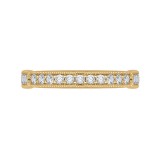 Shah Luxury 14K Yellow Gold Round and Princess Diamond Wedding Band photo