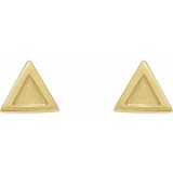 14K Yellow Petite Triangle Earrings photo 2