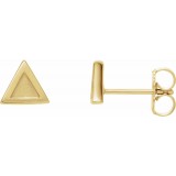 14K Yellow Petite Triangle Earrings photo