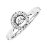 Gems One Silver (SLV 995) Diamond Rhythm Of Love Fashion Ring   - 1/5 ctw photo