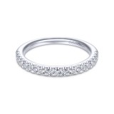 Gabriel & Co. 14k White Gold Contemporary Anniversary Wedding Band photo