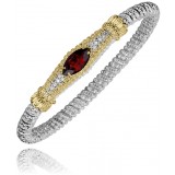 Vahan 14k Gold & Sterling Silver Garnet Bracelet photo