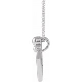14K White Geometric 16-18 Necklace photo 2