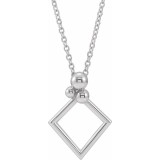 14K White Geometric 16-18 Necklace photo