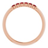 14K Rose Mozambique Garnet Stackable Ring photo 2