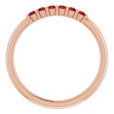 14K Rose Mozambique Garnet Stackable Ring photo 2