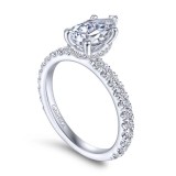 Gabriel & Co. 14k White Gold Contemporary Straight Engagement Ring photo 3