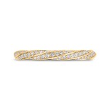 Shah Luxury 14K Yellow Gold Round Cut Diamond Wedding Band photo