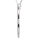 14K White 3/8 CTW Diamond Large Heart 16 Necklace photo 3