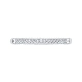 Shah Luxury 14K White Gold Round Diamond Wedding Band photo