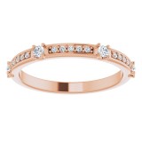 14K Rose 1/4 CTW Diamond Anniversary Band photo 3