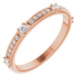 14K Rose 1/4 CTW Diamond Anniversary Band photo