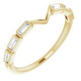 14K Yellow 1/5 CTW Diamond Matching Band for 5.2 mm Round Engagement Ring photo