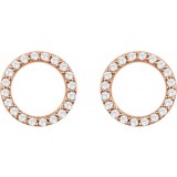 14K Rose 1/5 CTW Diamond Circle Earrings photo 2