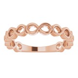 14K Rose Infinity Stackable Ring photo 3