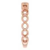 14K Rose Infinity Stackable Ring photo 4