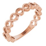 14K Rose Infinity Stackable Ring photo