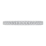 Shah Luxury 14K White Gold Half-Eternity Diamond Wedding Band with Euro Shank photo