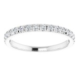 14K White 1/3 CTW Diamond French-Set Anniversary Band photo 3