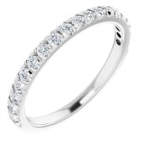 14K White 1/3 CTW Diamond French-Set Anniversary Band photo