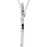 14K White 1/5 CTW Diamond Apple 16 Necklace photo 2