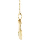 14K Yellow Crescent Moon 16-18 Necklace photo 2