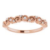 14K Rose .08 CTW Diamond Anniversary Band photo 3