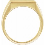 14K Yellow 14 mm Square Signet Ring photo 2