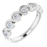 14K White 3/8 CTW Diamond Anniversary Band photo