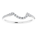 14K White 1/6 CTW Diamond Matching Band photo 3