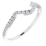 14K White 1/6 CTW Diamond Matching Band photo