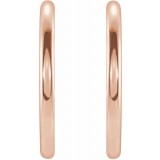 14K Rose 20 mm Vintage-Inspired Hoop Earrings photo 2