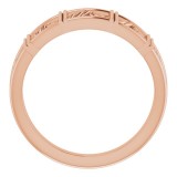 14K Rose Stackable Lattice Ring photo 2