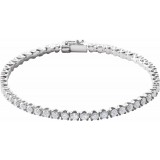 14K White 5 CTW Diamond Line 7 Bracelet photo