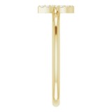 14K Yellow .08 CTW Diamond Initial R Ring photo 4