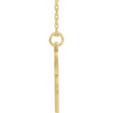 14K Yellow Script Initial O 16-18 Necklace photo 2