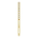 14K Yellow 1/8 CTW Diamond French-Set Anniversary Band photo 4