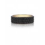Henri Daussi 7mm Men's Wedding Band MB7 18k Gold Yellow 3.80 Ctw. photo 2