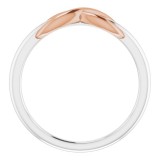 14K White & Rose Infinity-Style Ring photo 2