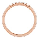 14K Rose 1/8 CTW Diamond Stackable Ring photo 2