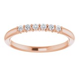 14K Rose 1/8 CTW Diamond Stackable Ring photo 3